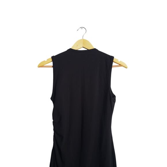 Theory Sleeveless Sheath Dress With Side Ruching Black Size P (0 US) - Picture 5 of 8